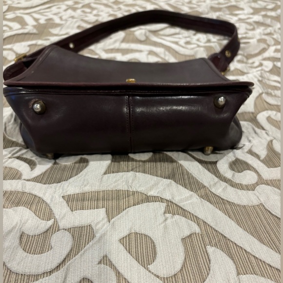 Vintage COACH Dark Brown Leather Stewardess Bag NYC - Picture 5 of 8